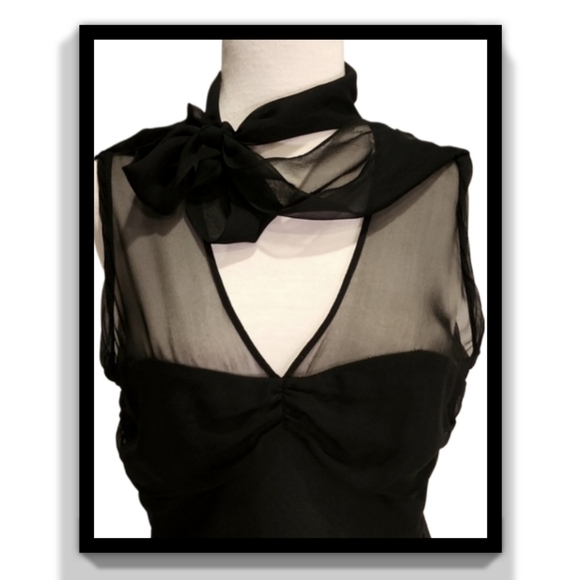 BCBGMaxAzria Silk Bow Collar Camisole Top - Picture 13 of 16
